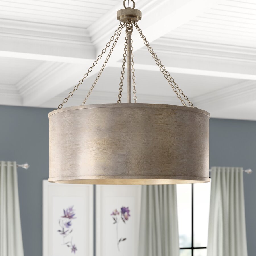 Bella 6 - Light Shaded Drum Chandelier