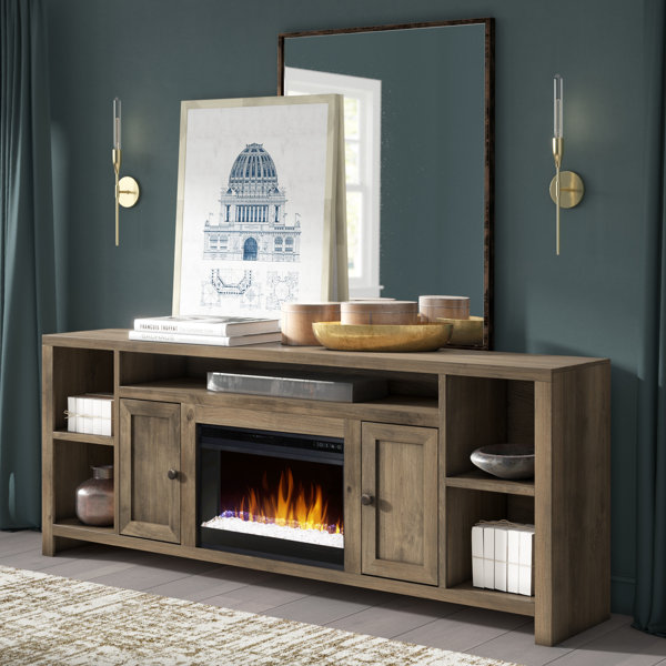 Columbia 84 TV Stand with Fireplace by Greyleigh