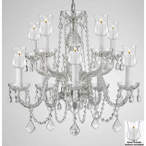 10-Light Crystal Chandelier