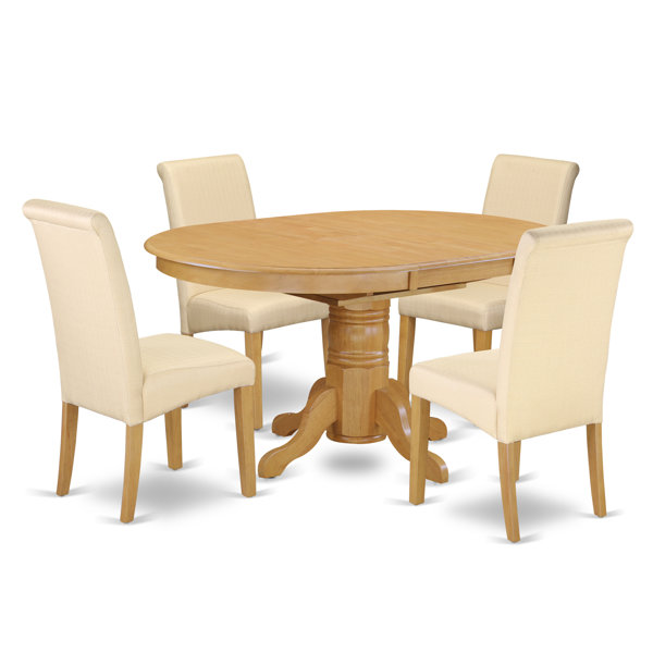 Park Ridge Oval Table 5 Piece Extendable Solid Wood Dining Set By Charlton Home Great price