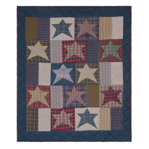 Homespun Stars Cotton Crib Quilt