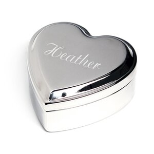 Personalized Heart Keepsake Jewelry Box