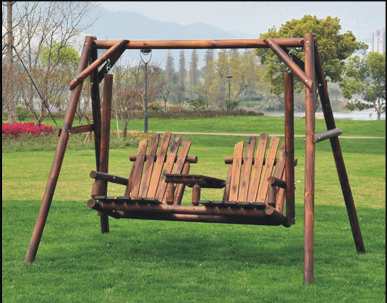 Millwood Pines Lepley Outdoor Adirondack Chair 2 Seat Freestanding Millwood Pines Lepley Outdoor