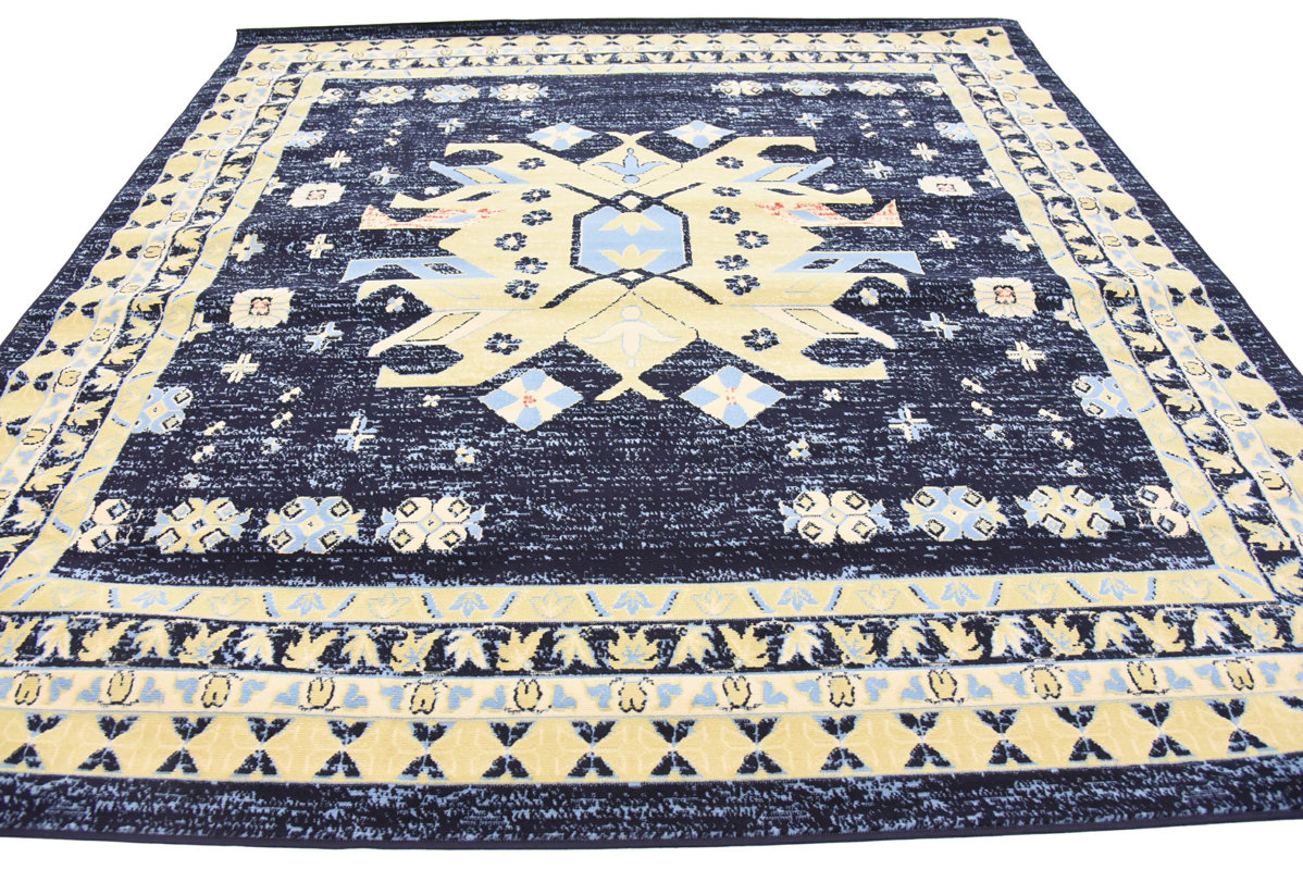 World Menagerie Valley Navy Blue Area Rug & Reviews Wayfair