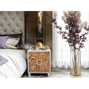 Trish Lacquer Square Side Table by Everly Quinn