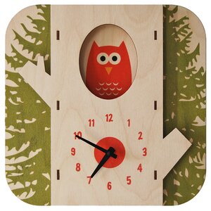 Tree Owl Wall Clock