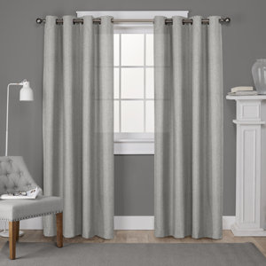 Heil Linen Solid Grommet Curtain Panels (Set of 2)