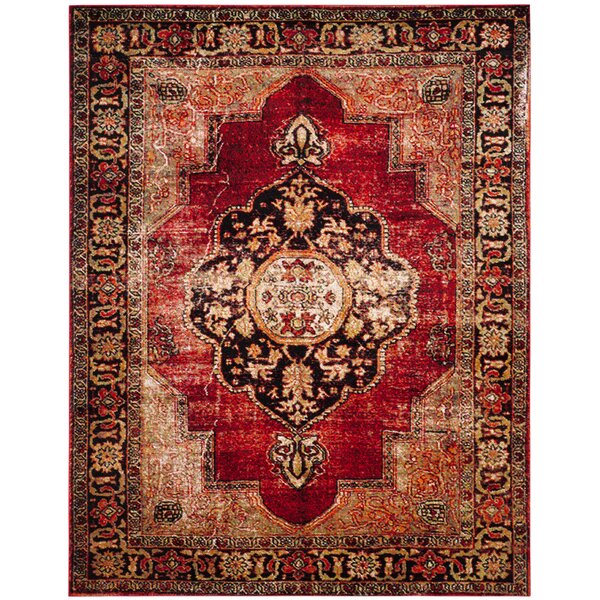 Fitzpatrick Red Area Rug by Bloomsbury Market