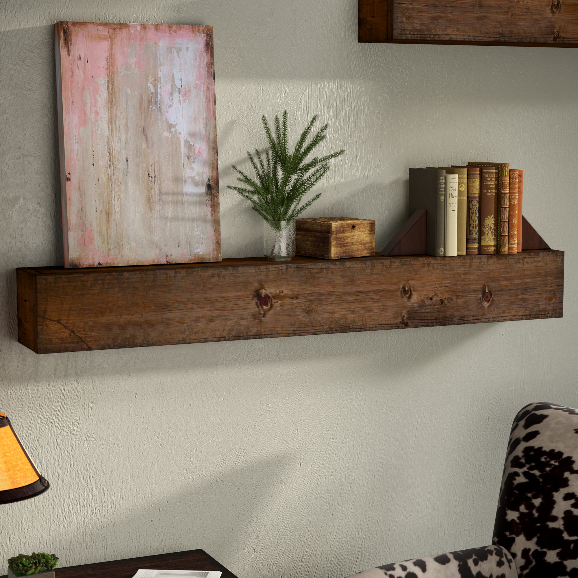 Union Rustic Zimmerman Wood Mantle Floating Shelf Reviews Wayfair