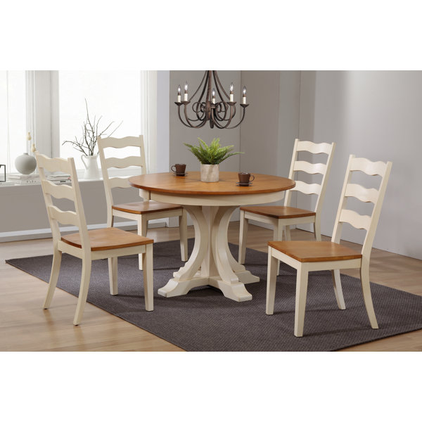 Dessert Deco Antiqued Transitional Ladder Back 5 Piece Extendable Dining Set By August Grove 2019 Coupon