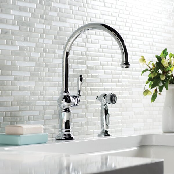 Artifacts 2-Hole Kitchen Faucet with Swing Spout and BerrySoft™, MasterClean™, and ProMotion™ by Kohler