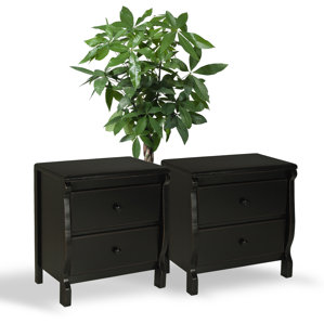 Leishman High Quality All Wood 2 Drawer Nightstand (Set of 2) by Three Posts