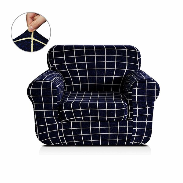 Compare Price Printed Box Cushion Armchair Slipcover
