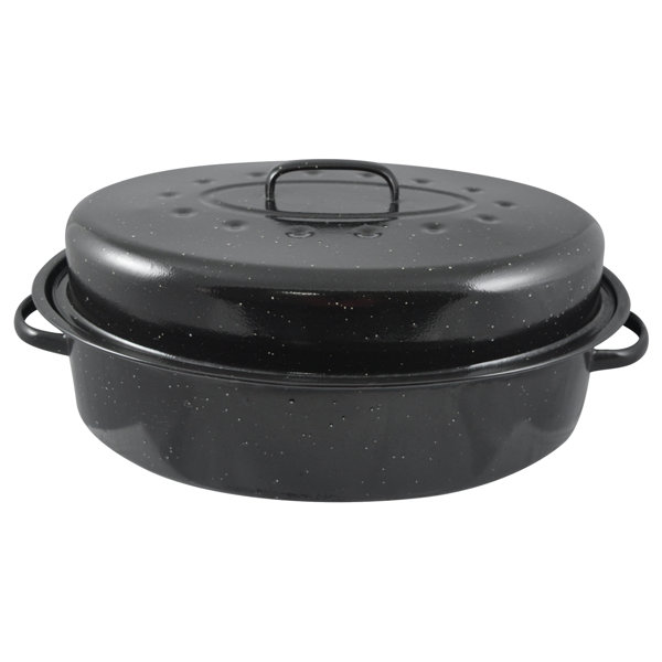 19 Non-Stick Carbon Steel Roaster with Lid by HDS TRADING CORP| @ $30.00