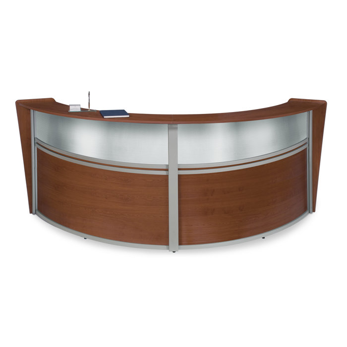 Ofm Marque Series Plexi Double Unit Curved Reception Station Wayfair