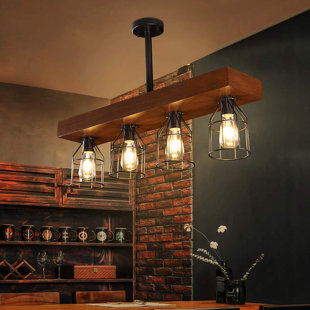 Darion Farmhouse 4 Light Kitchen Island Bulb Pendant Darion Farmhouse 4 Light Kitchen Island Bulb Pendant