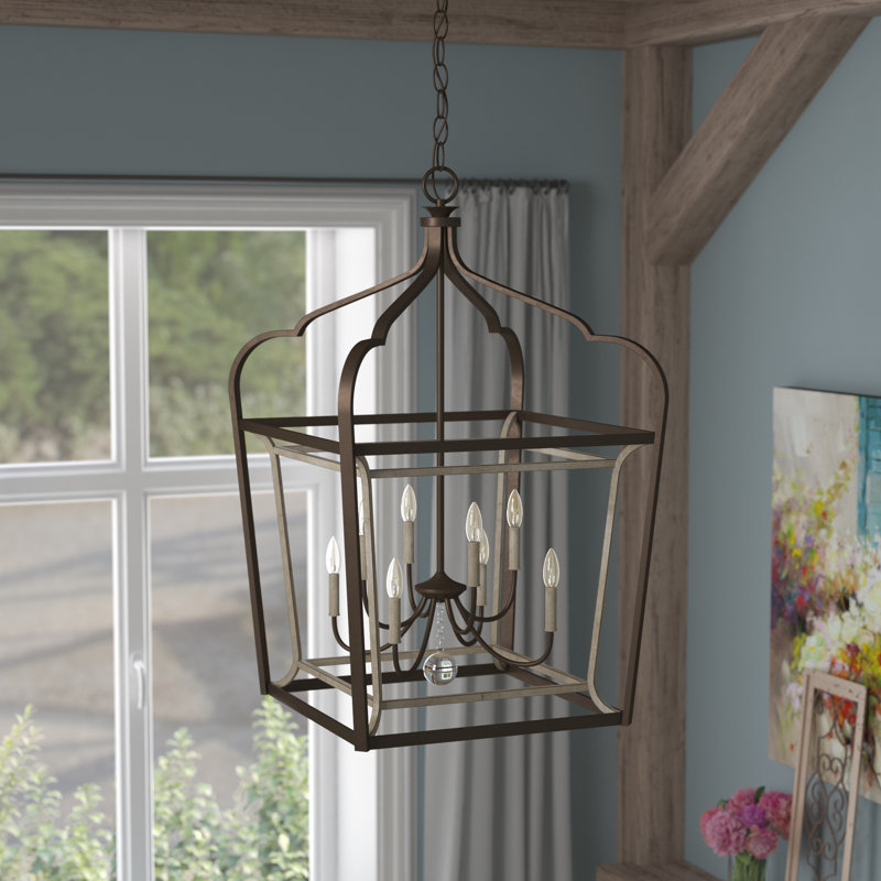 Laurel Foundry Modern Farmhouse Evangeline 8 - Light Lantern Rectangle ...