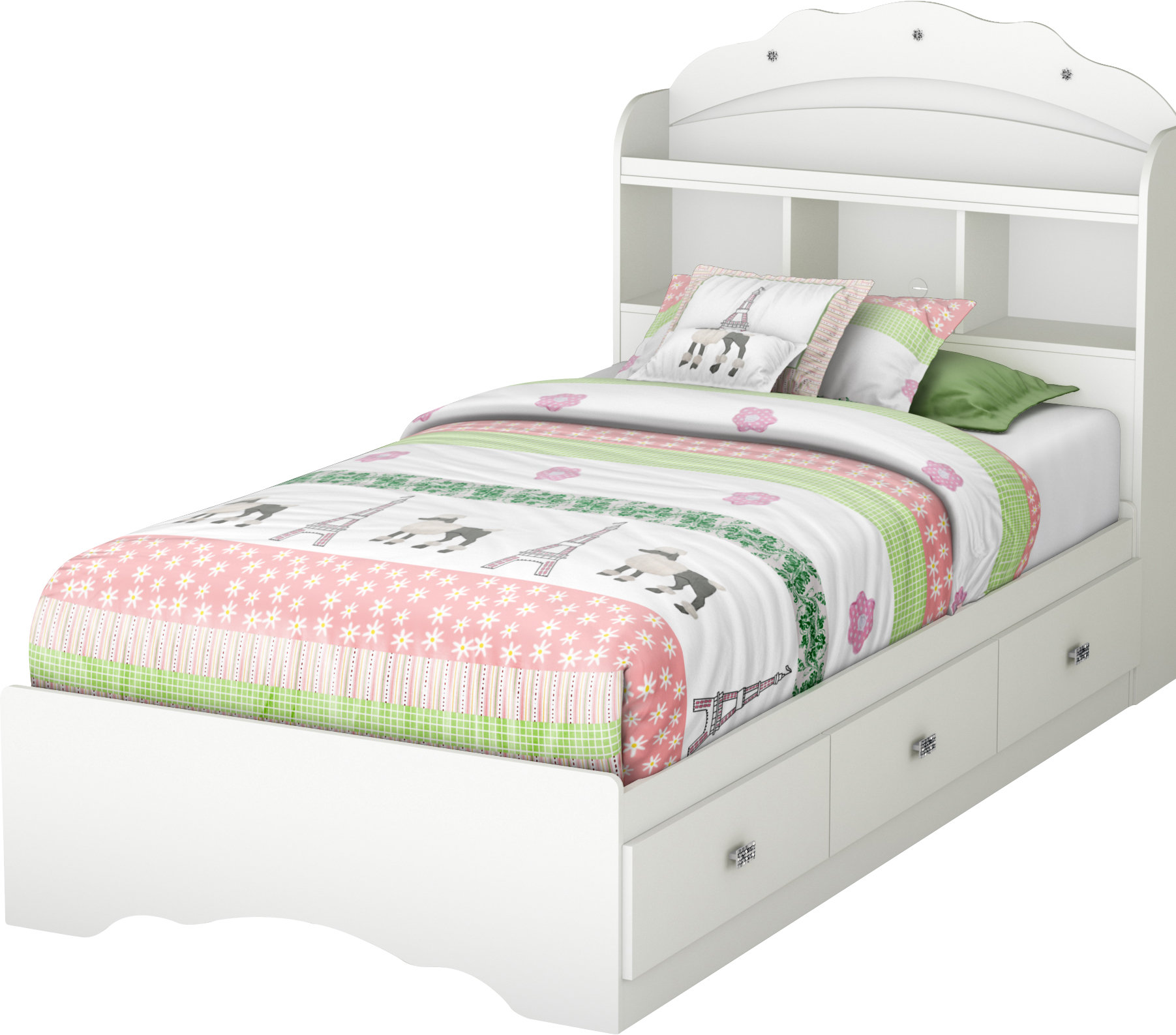 South S Tiara Twin Mate Bed With Storage And Headboard South S Tiara Twin Mate Bed With Storage And Headboard Reviews Wayfair