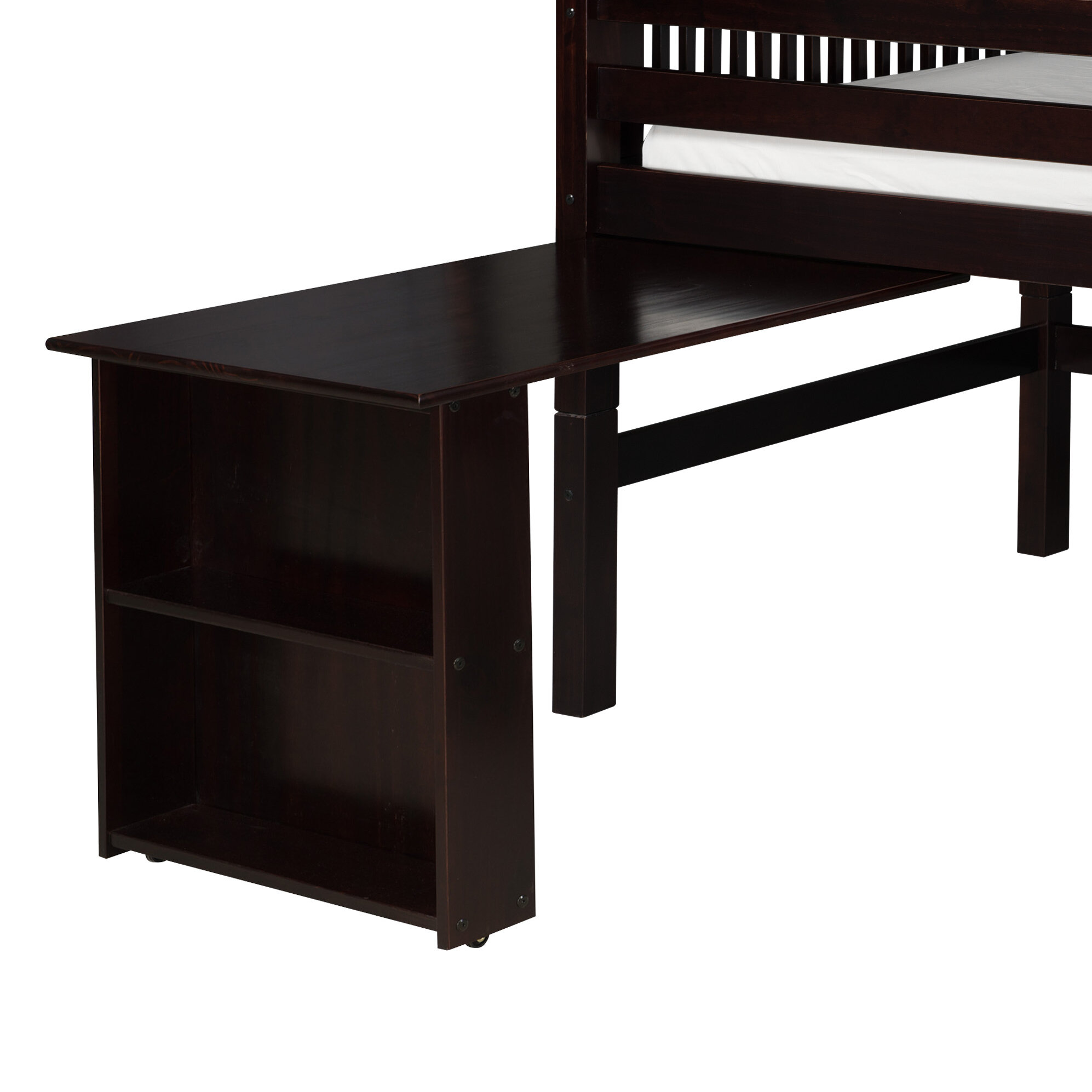 Isabelle Low Loft Bed Retractable Desk Allmodern