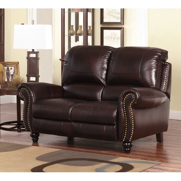 Kahle Leather Reclining Loveseat by Darby Home Co