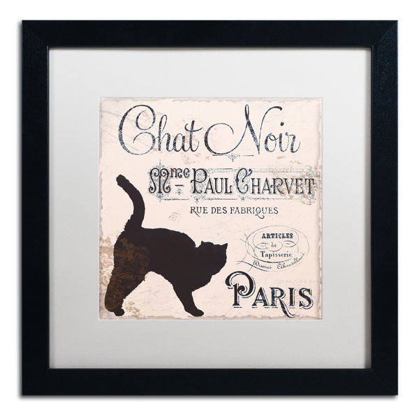 Trademark Art Les Chats Ii Framed Vintage Advertisement Wayfair