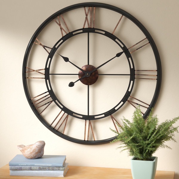 Metal Wall Clock august grove drew oversized metal wall clock & reviews | wayfair Metal Wall Clock august grove drew oversized metal wall clock & reviews | wayfair
