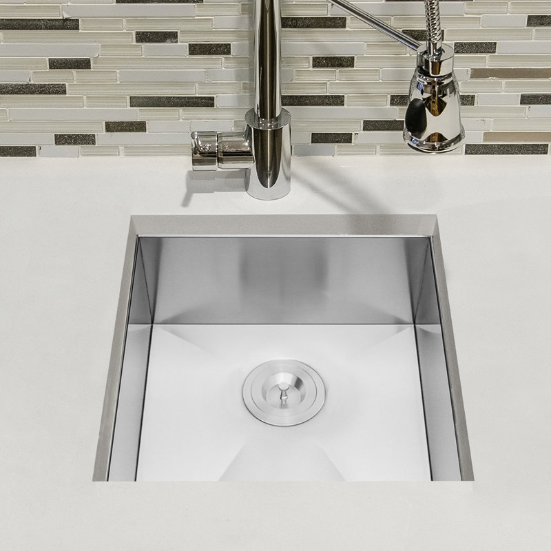 AKDY Handmade 20" x 15" Undermount Kitchen Sink with Dish ...