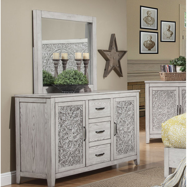 Orellana 3 Drawer Combo Dresser With Mirror By One Allium Way Top Reviews