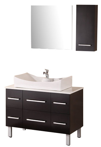 Vivaan 36 Single Bathroom Vanity Set with Mirror by Home Loft Concepts