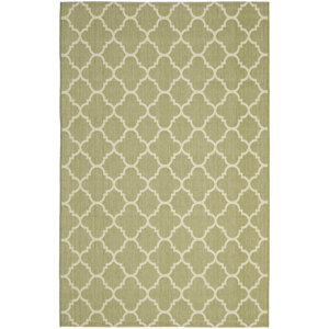 Short Sage Green / Beige Indoor/Outdoor Rug