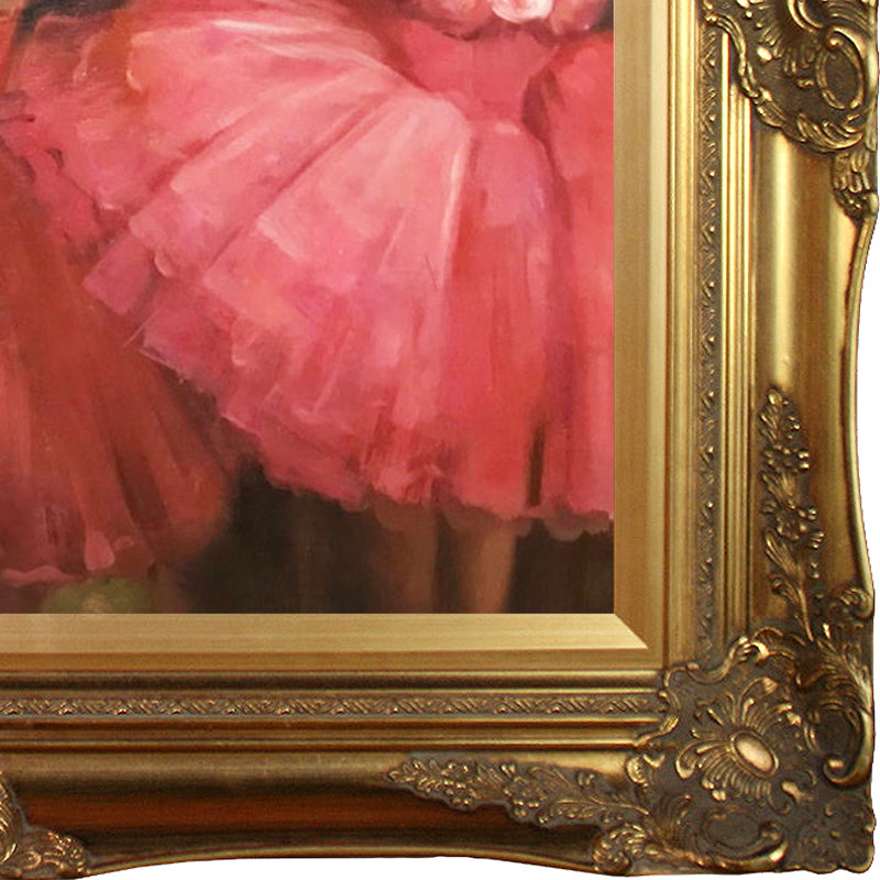 La Pastiche Dancers In Pink By Edgar Degas Framed Painting On Canvas Wayfair