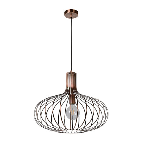 Lucide Manuela cage hanging light in copper, 50 cm | Other metals