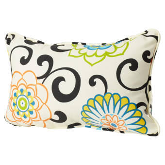 Pillow Perfect Outdoor Spring Bling Rectangular Throw Pillow Set of 2 560540 Multicolored