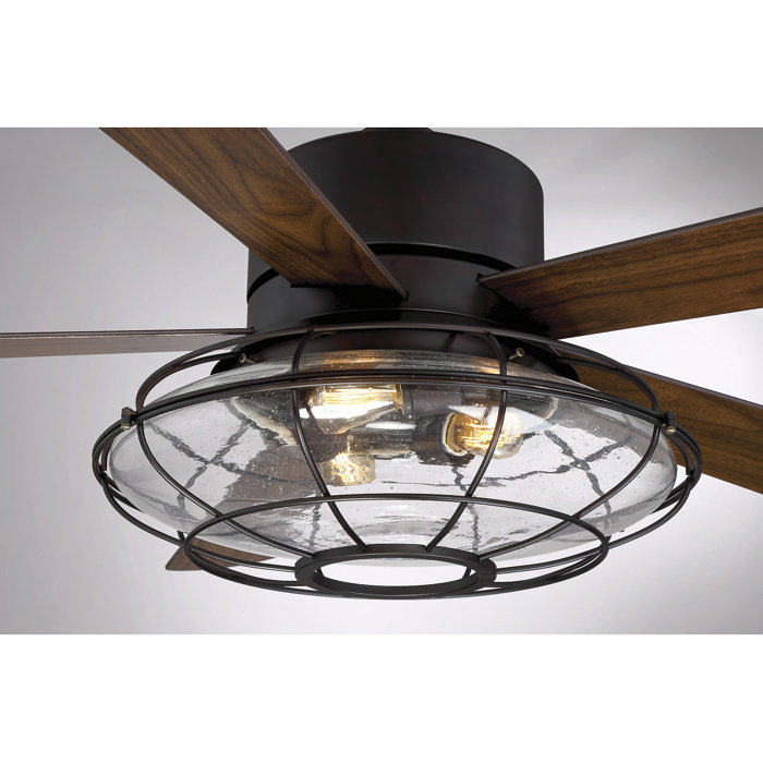 56 Roberts 5 Blade Ceiling Fan With Remote Control Light Kit