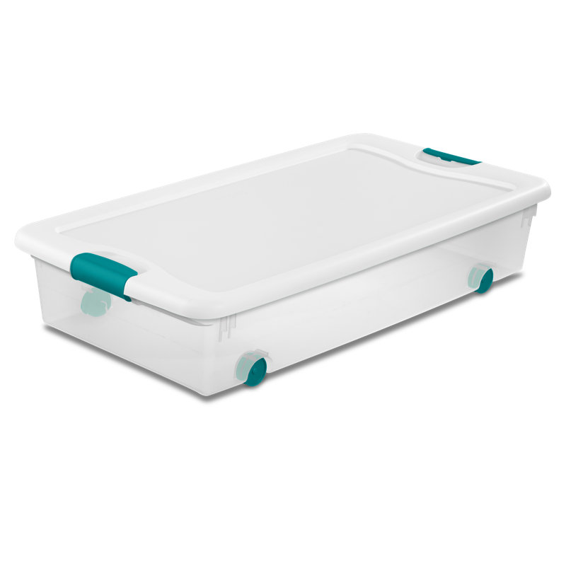 plastic rolling underbed storage