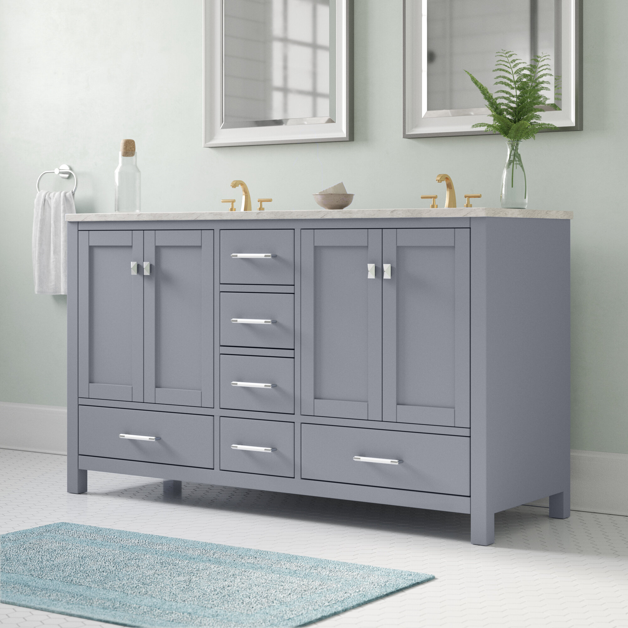 Latitude Run Kazanovicz 60 Bathroom Vanity Base Only Reviews Wayfair