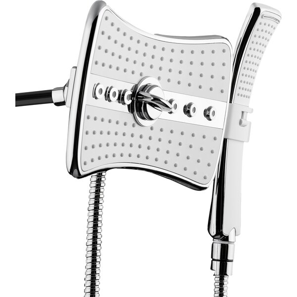 2.5 GPM Rainfall 2 Piece Jet Shower Head and Handheld Shower Wand Set by AKDY