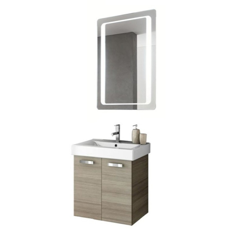 Cubical 24" Single Bathroom Vanity Set with Mirror
