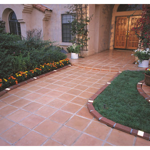 2 in. x 8 in. Let's Edge It! Decorative Plastic Brick Edging with 6 Solar Lighted Bricks