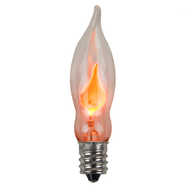 C7 Flicker Flame Transparent Bulb by Wintergreen Lighting