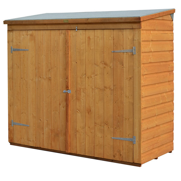 6 ft. W x 2 ft. 6 in. D Wooden Vertical Bike Shed by Rowlinson