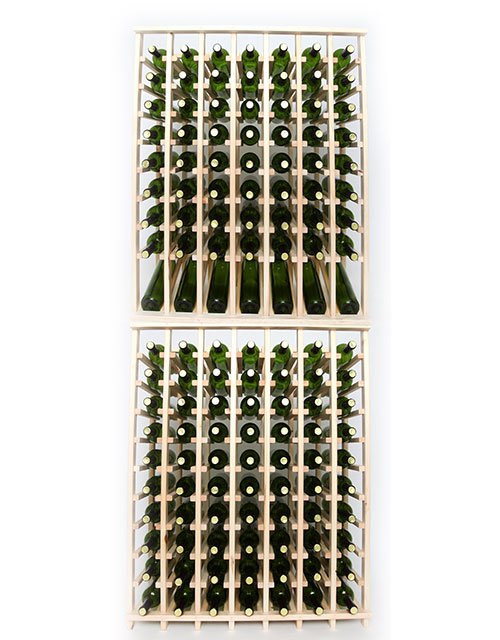 Rebrilliant Lurmont 140 Bottle Solid Wood Floor Wine Bottle Rack Wayfair