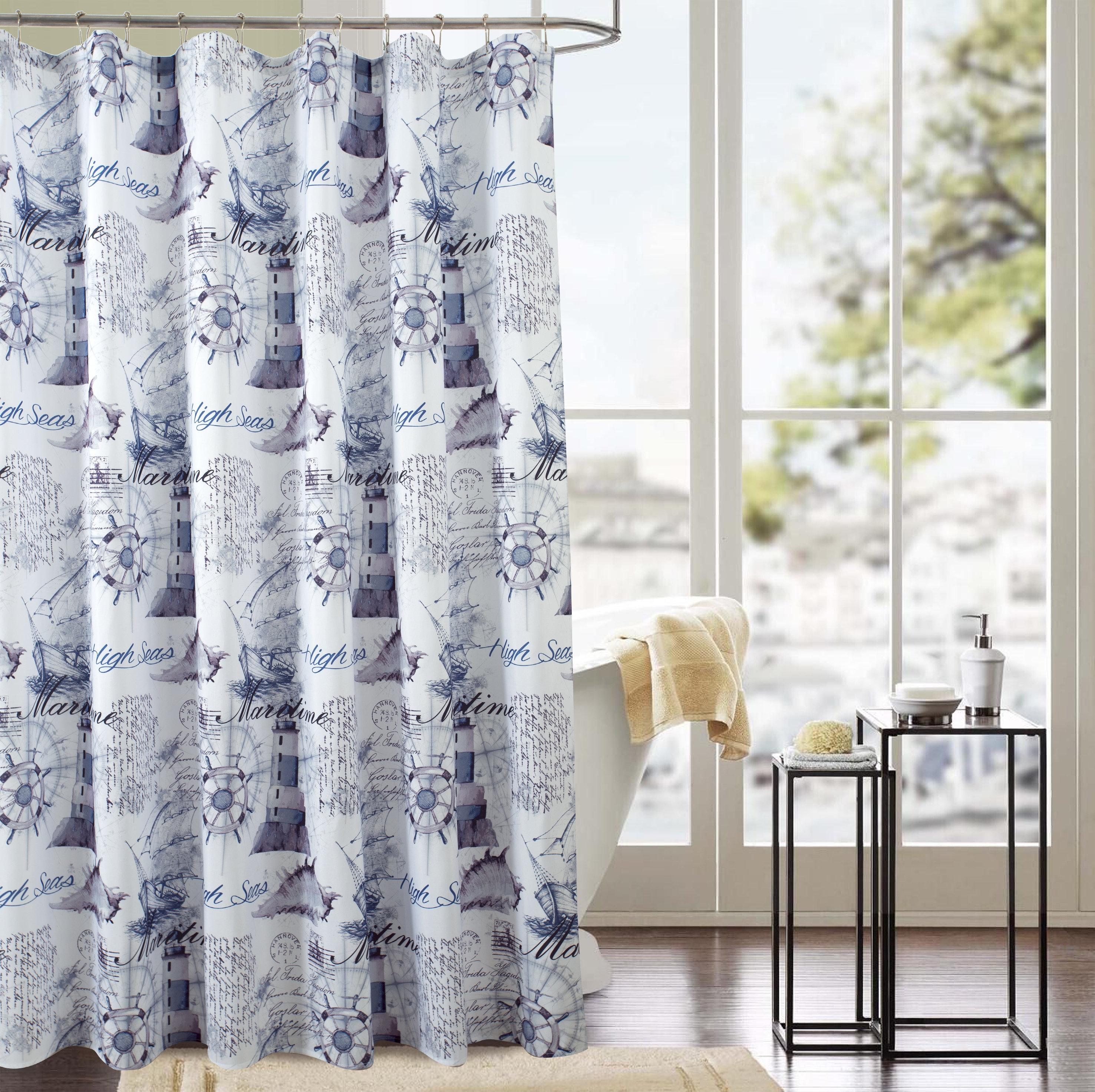 Breakwater Bay Lederman Classic Maritime Single Shower Curtain Reviews Wayfair