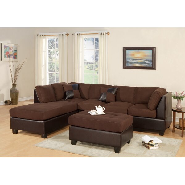 Free Shipping Brigida Left Hand Facing Sectional With Ottoman