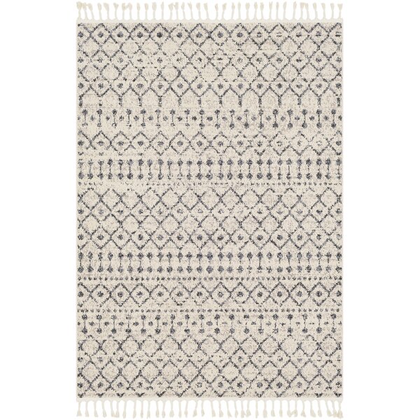 Hudgens Distressed Southwestern Ivory/Charcoal Area Rug by Laurel Foundry Modern Farmhouse
