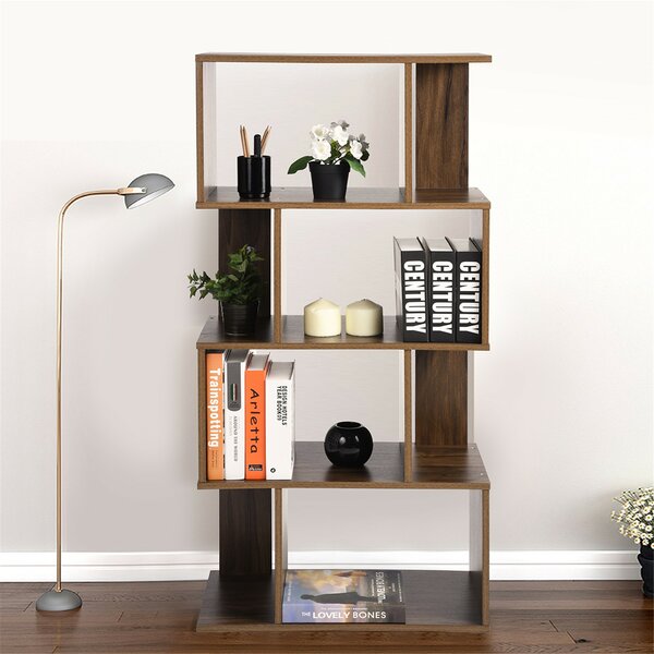 Dawnette Freestanding Decorative Storage Shelving Geometric Bookcase By Latitude Run