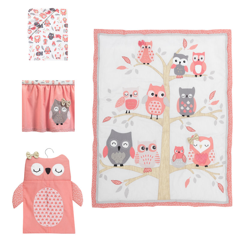 Lambs Ivy Family Tree Owl 4 Piece Crib Bedding Set Wayfair