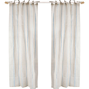 Maisy Tie-Top Curtain Panel in Light Blue