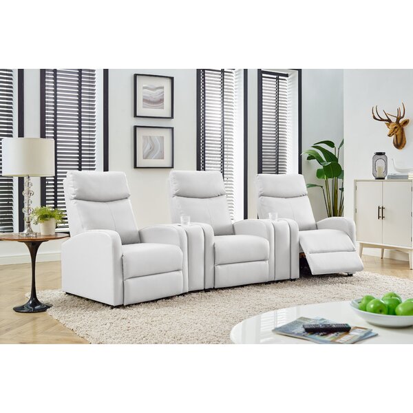 Manual Recliner Home Theater Row Seating (Row Of 3) By Latitude Run