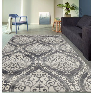 Farmhouse Rugs Birch Lane Demonte Charcoal Gray Area Rug